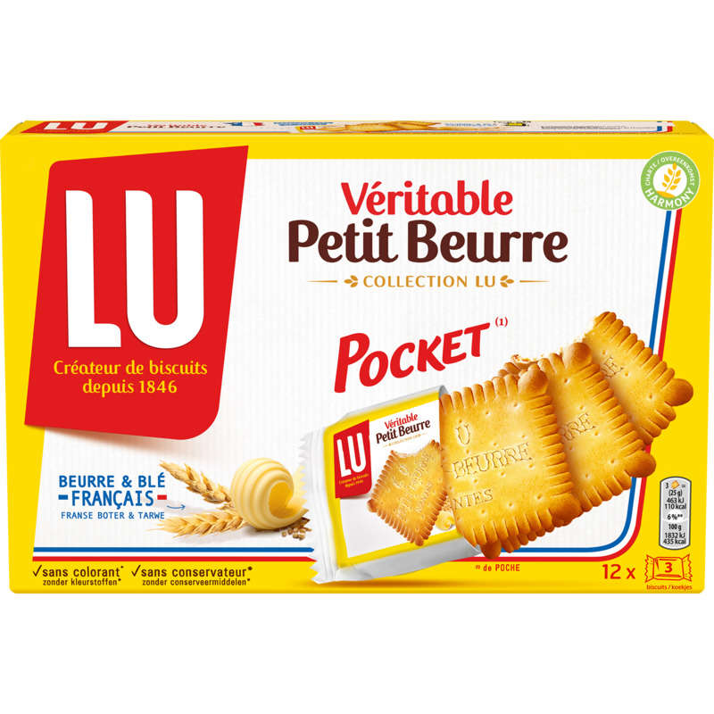 Lu Véritable Petit Beurre Biscuits Pocket 300g Lu Véritable Petit Beurre Biscuits Pocket 300g