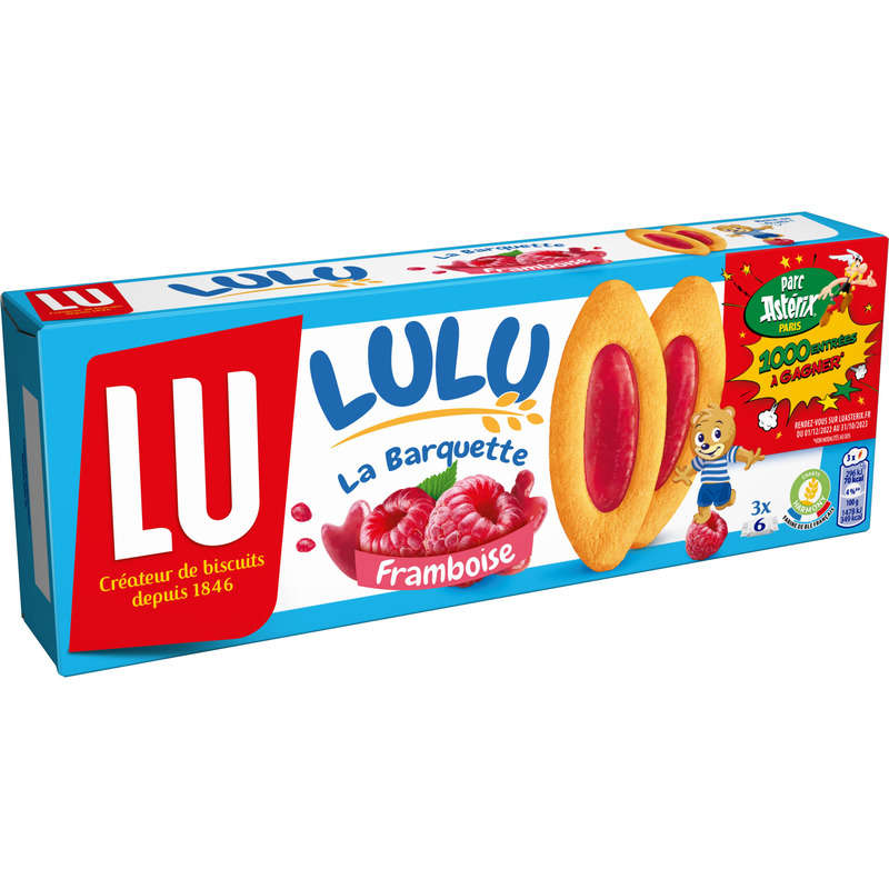 Lu Lulu La Barquette Biscuits Framboise 120g Lu Lulu La Barquette Biscuits Framboise 120g