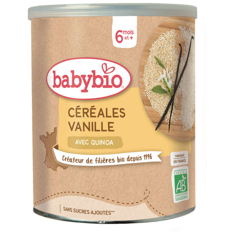 Babybio Céréales Vanille avec Quinoa 220g Babybio Céréales Vanille avec Quinoa 220g