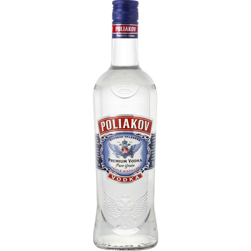 Poliakov Premium Vodka, Pure Grain 70Cl