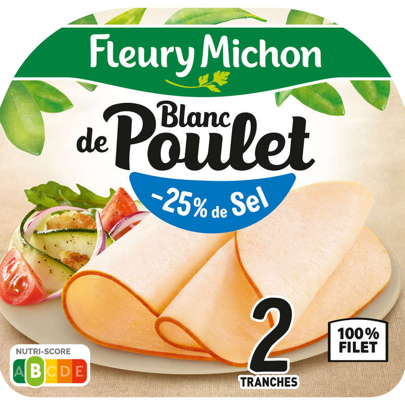 Fleury Michon Blanc De Poulet -25% De Sel X2 Fleury Michon Blanc De Poulet -25% De Sel X2