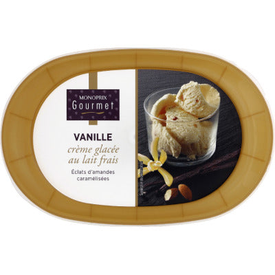 Monoprix Gourmet Vanilla and fresh milk ice cream 282g