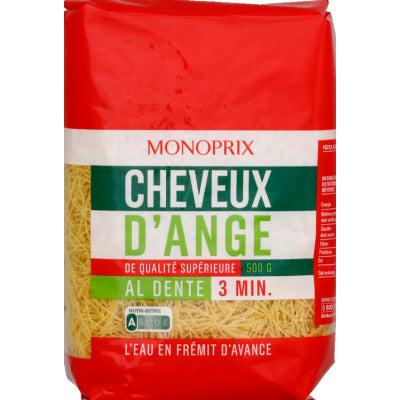 Monoprix Pâtes Cheveux d'ange Qualité Supérieure 500g