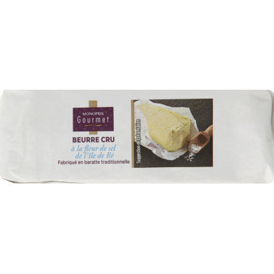 Monoprix Gourmet beurre cru à la fleur de sel de l'île de Ré 250g