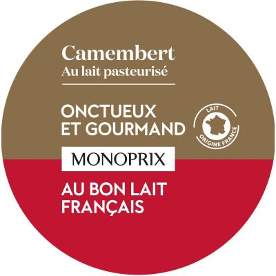 Monoprix camembert 45% pasteurized milk 250g