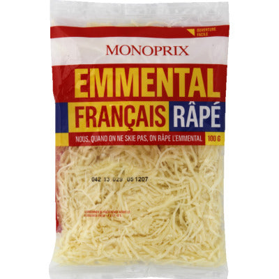 Monoprix Grated French Emmental 100g