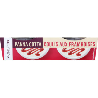 Monoprix Panna Cotta Raspberry Coulis 2X120G