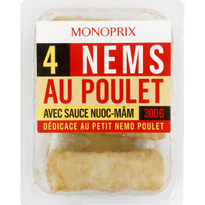 Monoprix chicken spring rolls with nuoc-mâm sauce 300g