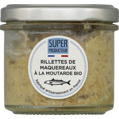 Super Producteur Rillettes de Maquereaux à la Moutarde bio Pot x90