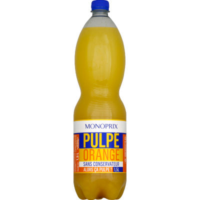 Monoprix Boisson gazeuse Pulpé orange 1,5L