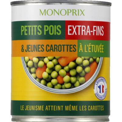 Monoprix Extra Fine Peas & Young Stewed Carrots 530G