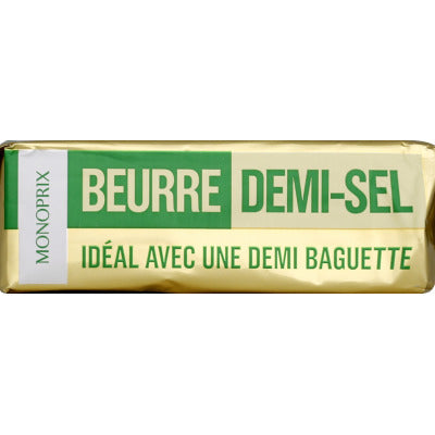 Monoprix beurre demi-sel 250g