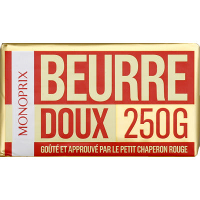 Monoprix beurre doux 250g