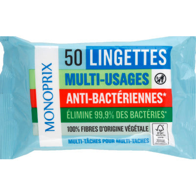 Monoprix Multi-Purpose Disinfectant Wipes X50