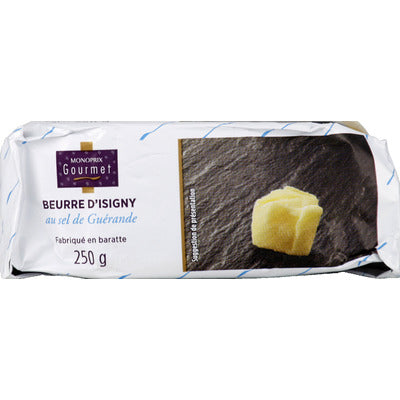 Monoprix gourmet Isigny butter with Guérande salt AOP 250g