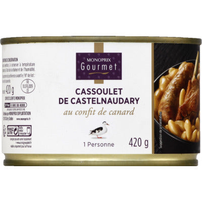 Monoprix Gourmet Cassoulet From Castelnaudary With Duck Confit 420G