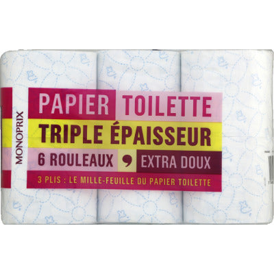 Monoprix Triple Thickness Toilet Paper X6