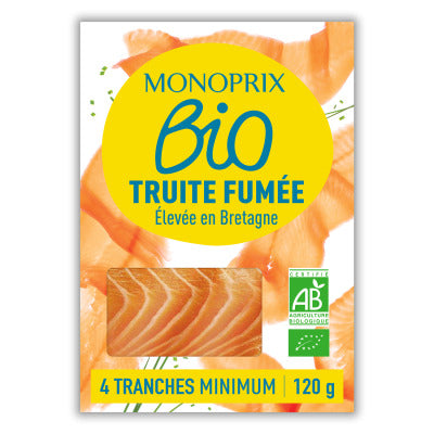 Monoprix Organic Smoked Trout 120g