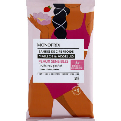 Monoprix Cold Wax Strips Bikini Armpits X16