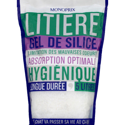 Monoprix Litière Gel De Silice Pour Chats 5L