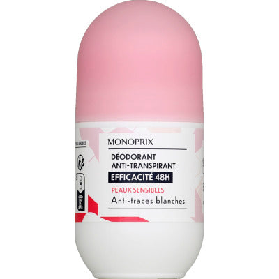 Monoprix Déodorant Soin Peaux Sensibles Tenue 48H 50Ml