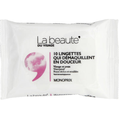 Monoprix La Beauté Gentle Makeup Remover Wipes X10