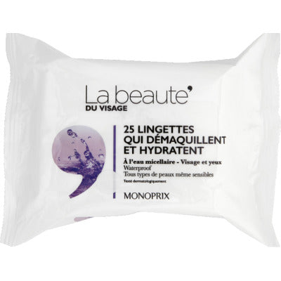 Monoprix La Beauté Makeup Remover and Moisturizer Wipes X25