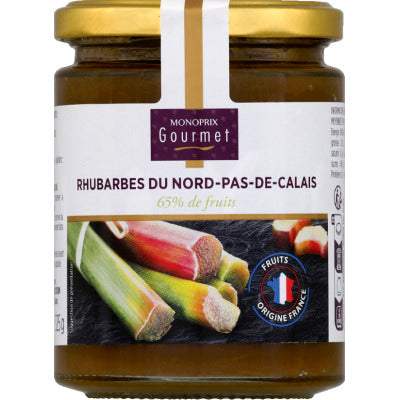 Monoprix Gourmet Rhubarbs from Nord-Pas-de-Calais 65% fruit 325g