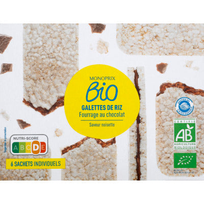 Monoprix Organic Stuffed Rice Cakes 120g