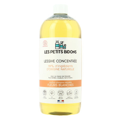 Les Petits Bidons Lessive Aux Fleurs Blanches 1L