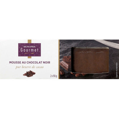 Monoprix Gourmet Mousse Au Chocolat Noir Pur Beurre De Cacao2X90G