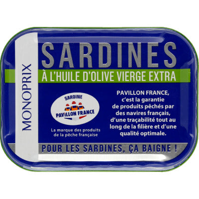 Monoprix Sardines in Extra Virgin Olive Oil 87g