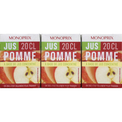 Monoprix Apple juice from concentrated juice 6x20cl