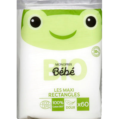 Monoprix Baby BIO Maxi cotton rectangles x60