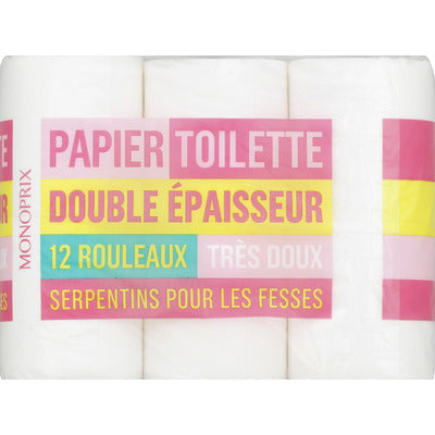 Monoprix Double thickness toilet paper x12