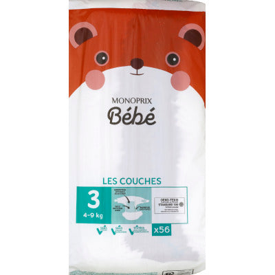 Monoprix Baby Diapers Size 3 x56