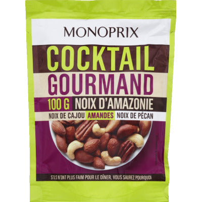 Monoprix Cocktail gourmand noix de cajou, amandes & noix de pécan 100g