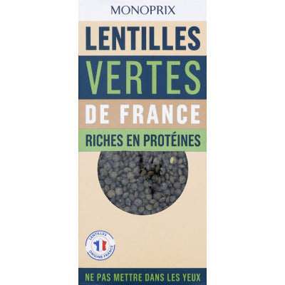 Monoprix Green Lentils From France 500G