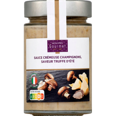 Monoprix Gourmet Creamy mushroom sauce, summer truffle flavor 180g