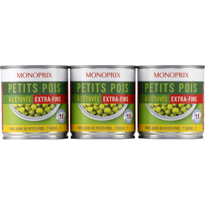 Monoprix Extra Fine Stewed Peas 3x140g