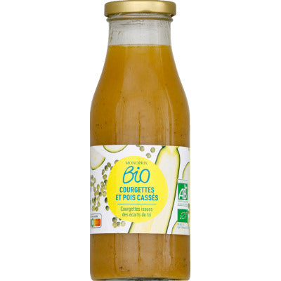 Monoprix Bio Origines zucchini and split pea soup 50cl