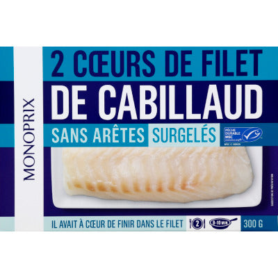 Monoprix 2 Coeurs Cabillaud MSC 300g