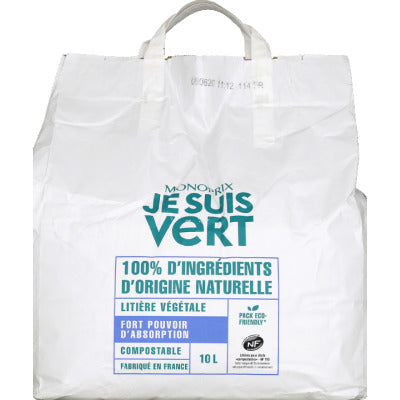 Monoprix Je suis vert litière végétale 10L