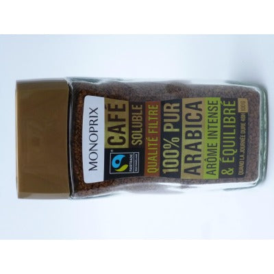 Monoprix Café Soluble 100% Arabica, Intense et Equilibré 100g