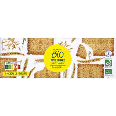 Monoprix Bio Petit beurre with 5 cereals 167g