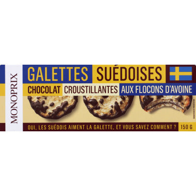 Monoprix Swedish Chocolate and Oatmeal Cookies 150g