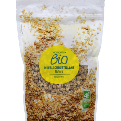 Monoprix Bio Natural Crunchy Muesli 375g