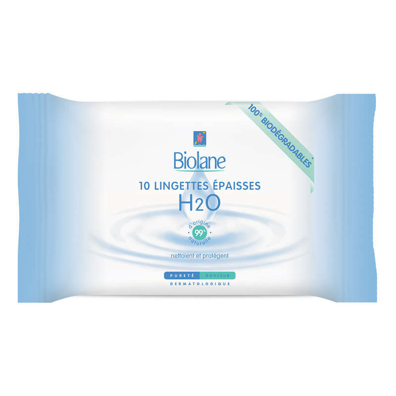 Biolane H2O Hypoallergenic Thick Wipes X10