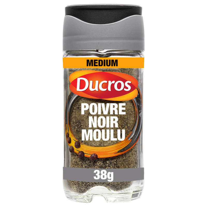 Ducros Poivre Noir Moulu Force Medium 38G