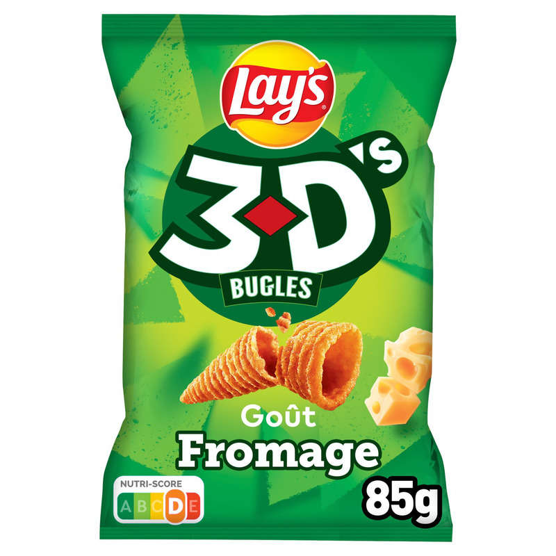 Lay's 3D's Bugles Biscuit Apéritif Goût Fromage 85g